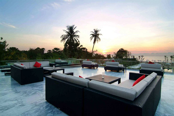 rooftop view, θά από εστιατόριο, θέα προς τη θάλασσα, καθιστικό εστιατορίου