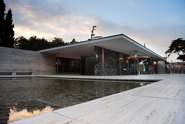 The Barcelona Pavilion Barcelona, περίπτερο Βαρκελώνης, Mies van der Rohe