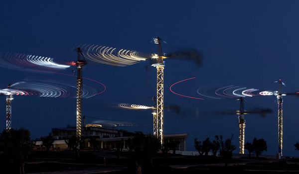 snf cranes dance01, εργοτάξιο, εκδήλωση τέχνης