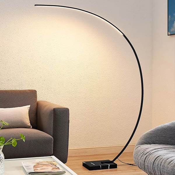 Lindby Kendra LED arc floor lamp