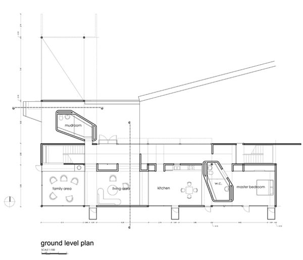 ground floor plan, κάτοψη ισογείου εξοχικού σπιτιού