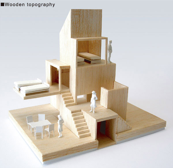 decobook Australia House model, μακέτα, τοπογραφία από ξύλο