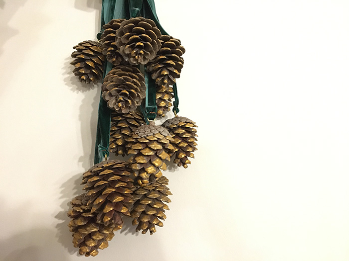 pine cones hanging christmas ornament