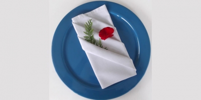 Δίπλωμα πετσέτας φαγητού -  Διαγώνιες τσέπες